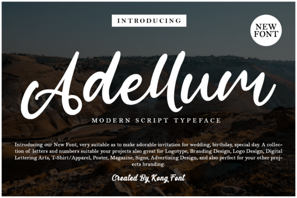 Adellum: A Playful Script Font for Modern Web Design