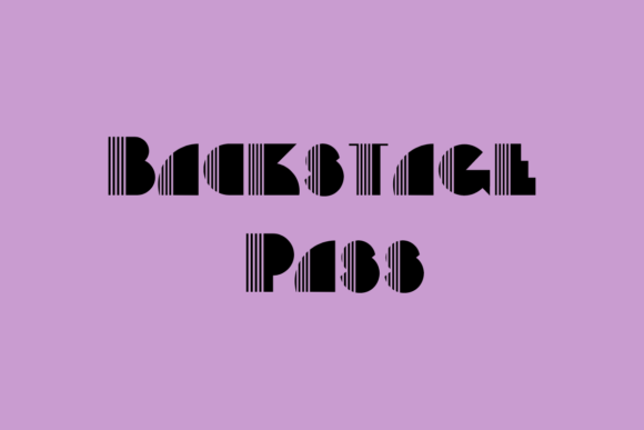 Backstage Pass Font for Editorial Design and Content Creation