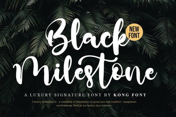 Black Milestone: A Playful Script Font for Web Design