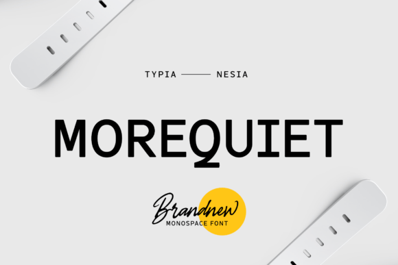 Morequiet – A Modern Monospace Sans Serif Font for Branding