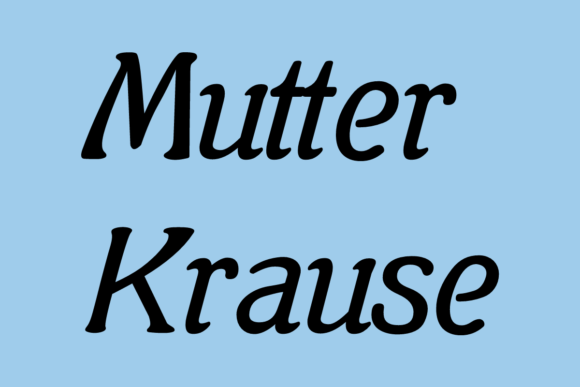 Mutter Krause Font for Handmade Creations