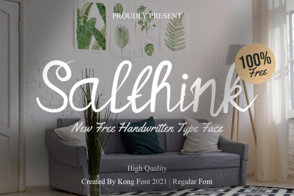 Salthink: A Playful Script Font for Modern Editorial Design